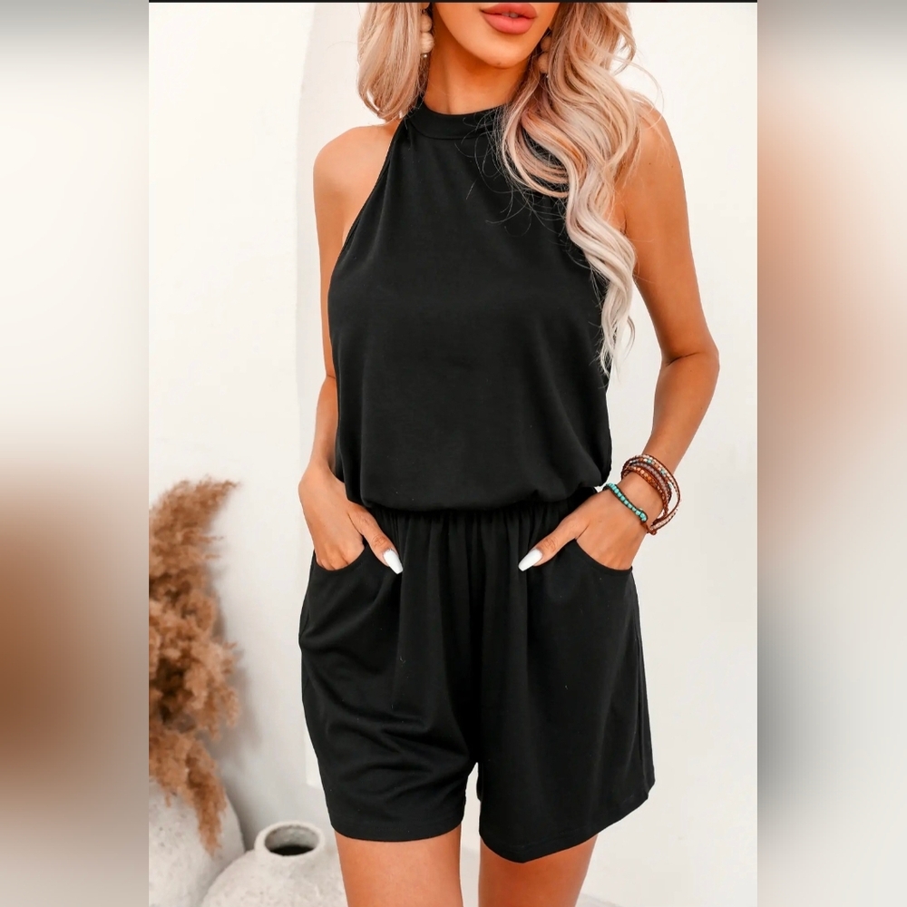 NWT Cupshe Black Romper, Medium